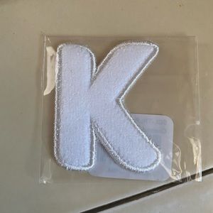 SCL “K” terry cloth patch